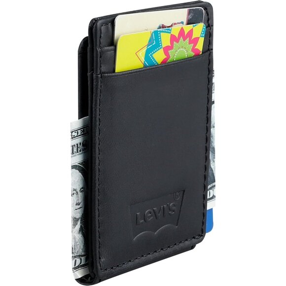 Levi's Men's RFID Slim Everyday Magnetic Front Pocket Card Case Wallet - Picture 8 of 10